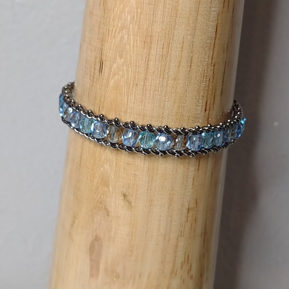 Colorful 7 Inch Glass Bead Bracelet